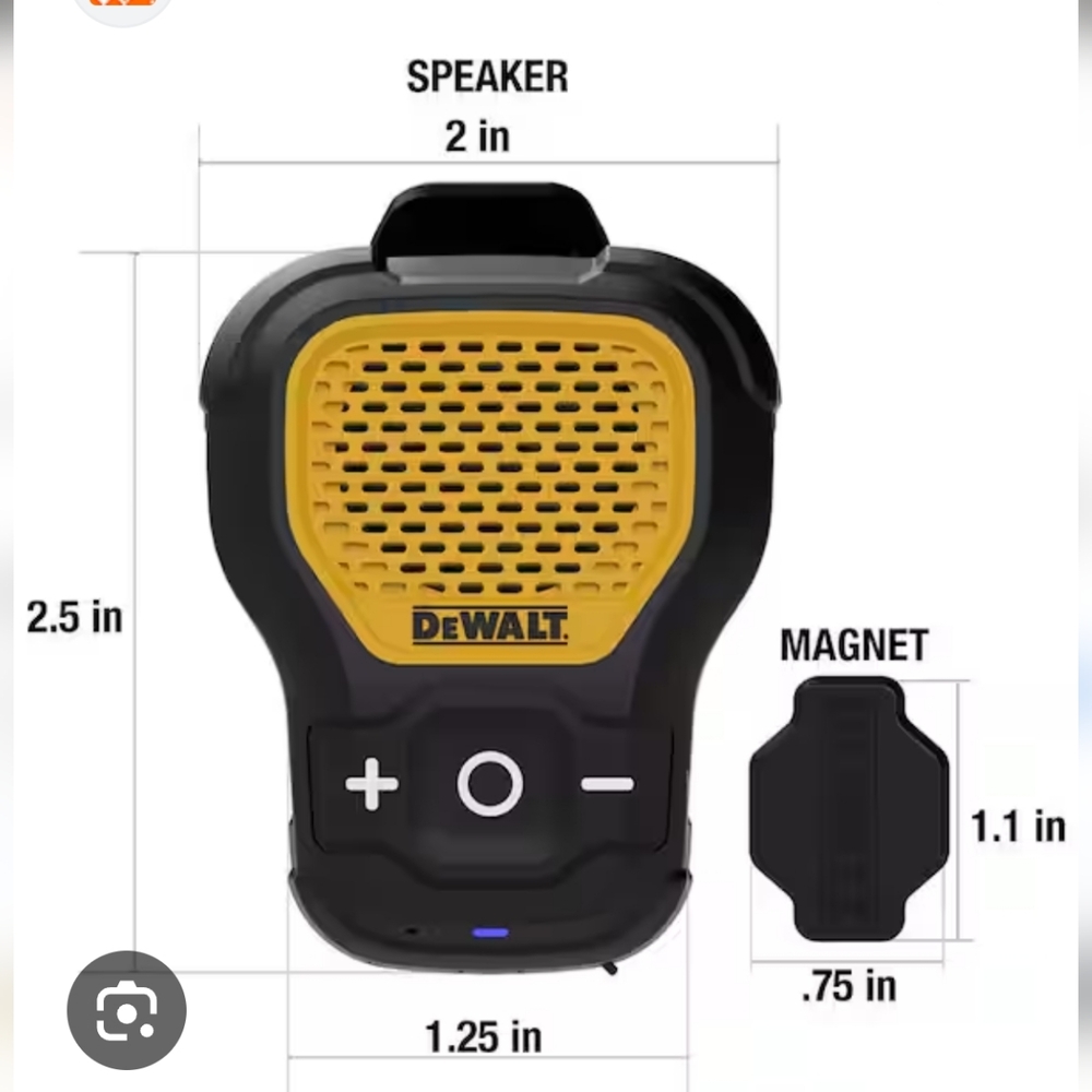 DeWalt Black and Yellow Portable Bluetooth Speaker